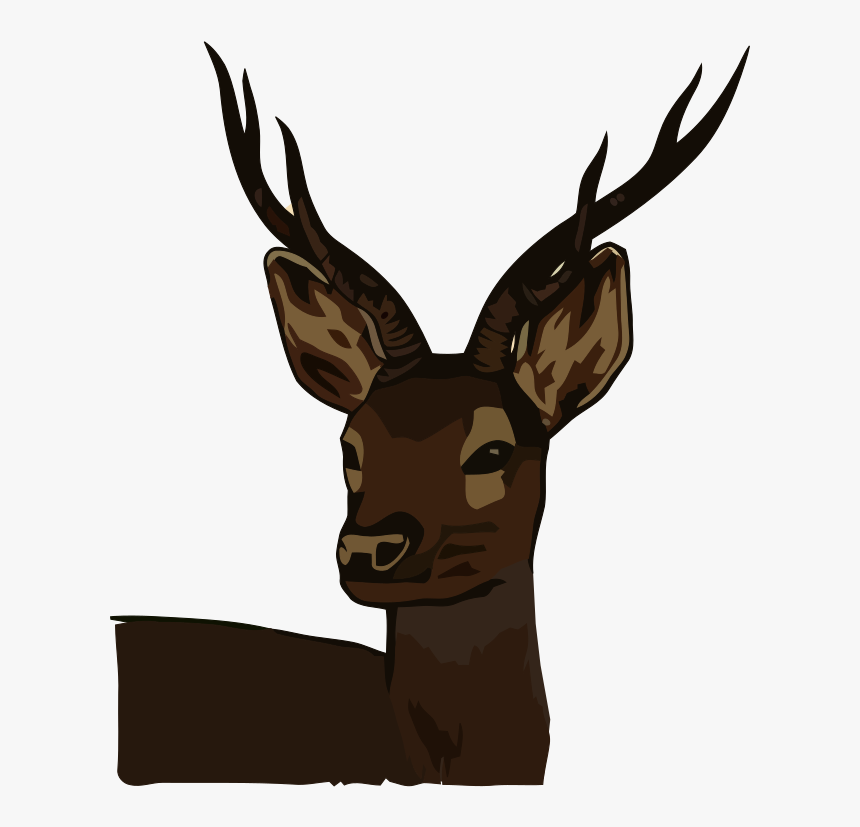 Vintage Deer Head - Clip Art, HD Png Download