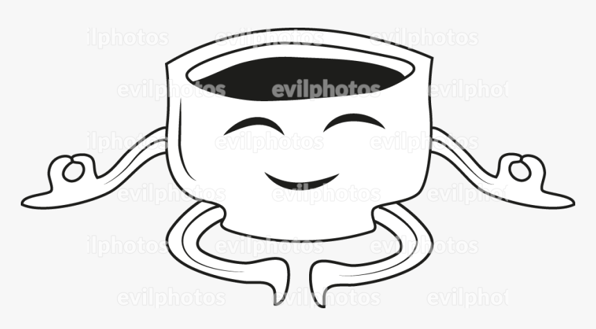 Coffe Drawing Vector And Stock Photo - Line Art, HD Png Download