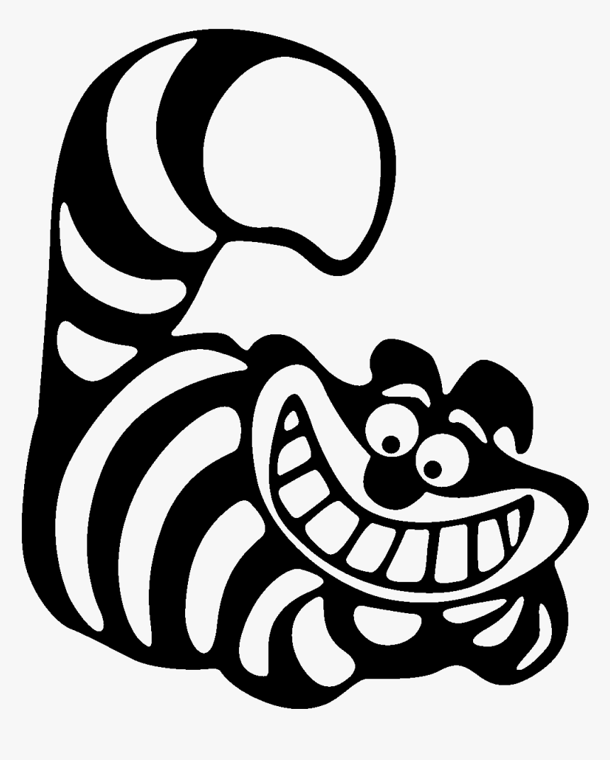 Cheshire Cat Wall Decal Sticker March Hare - Alice In Wonderland Cheshire Cat Clipart, HD Png Download