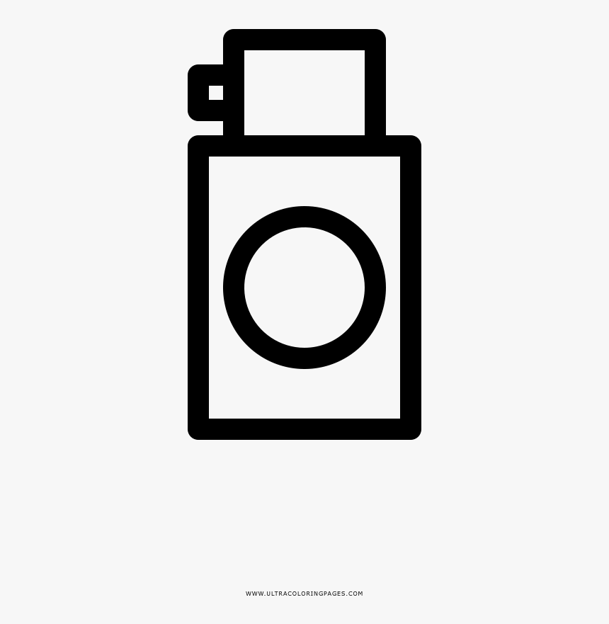 Spray Can Coloring Page - Circle, HD Png Download