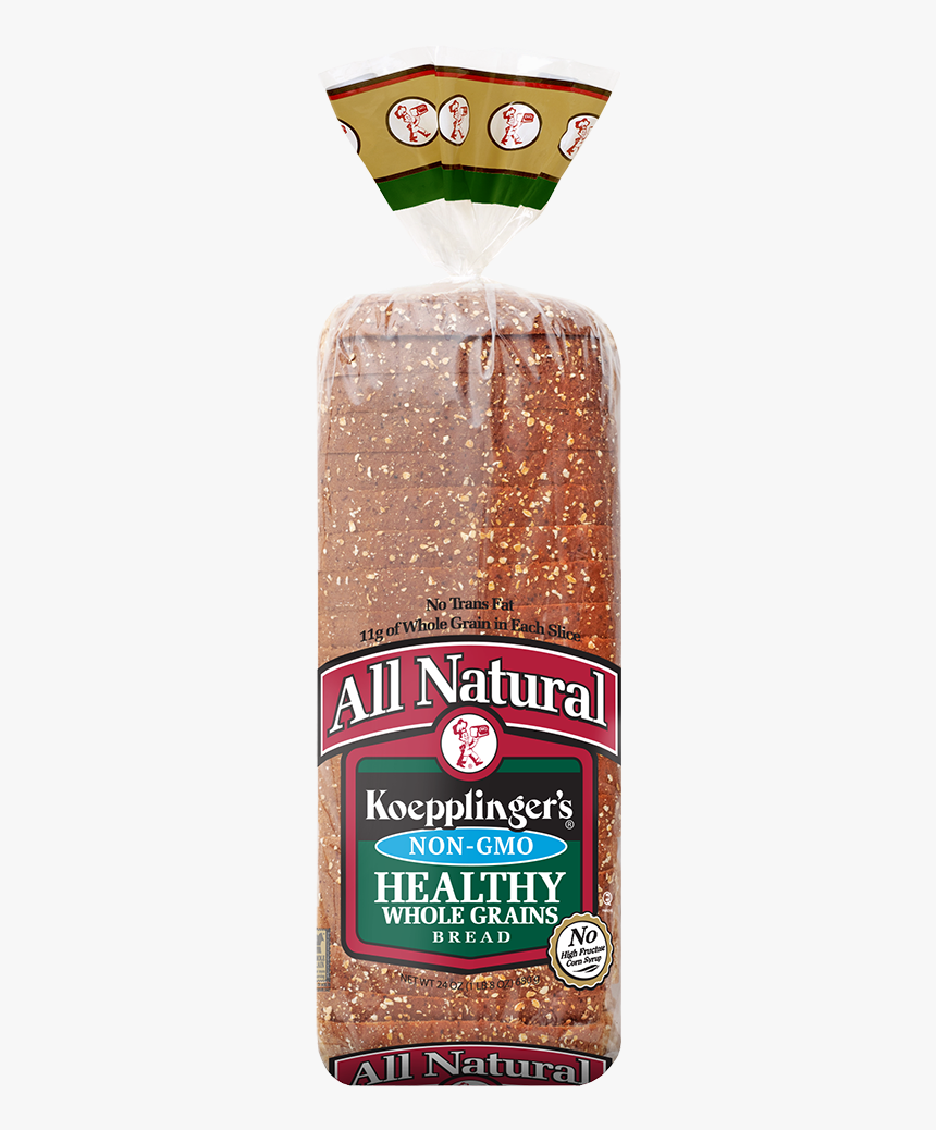 Koepplinger’s All Natural Non-gmo Healthy Whole Grains - Whole Wheat Bread, HD Png Download