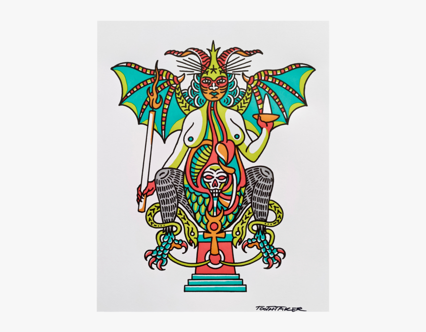 Tootaker Art Print Baphomet - Cartoon, HD Png Download