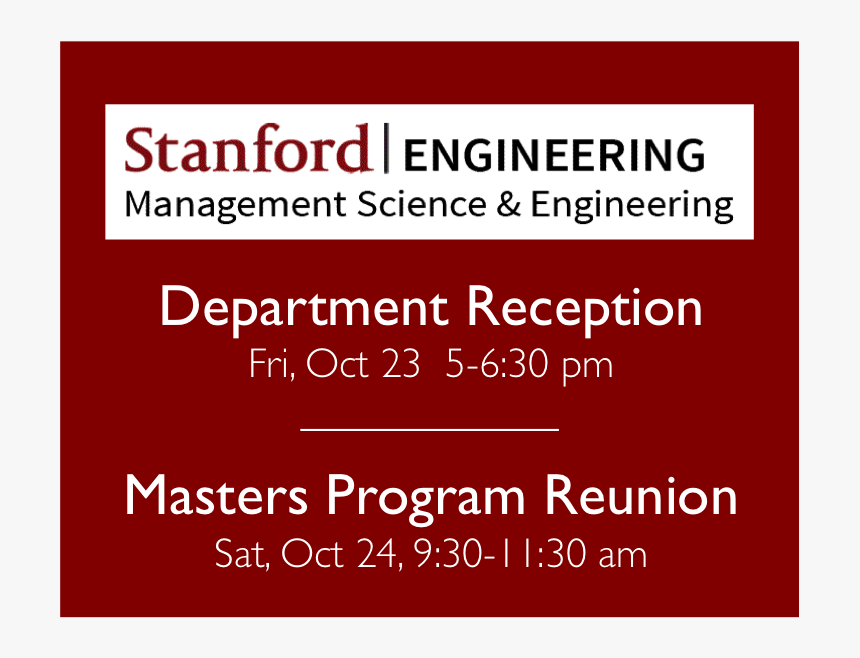 Ms&e Reunion Logo - Stanford University, HD Png Download
