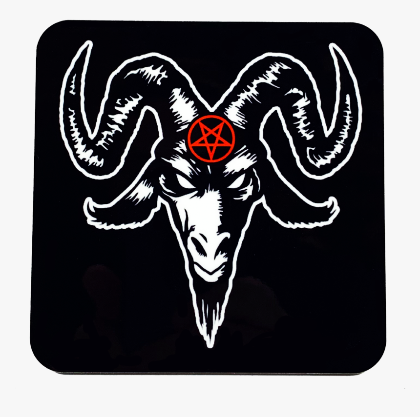 Baphomet Drink Coaster - Devil Goat Head, HD Png Download