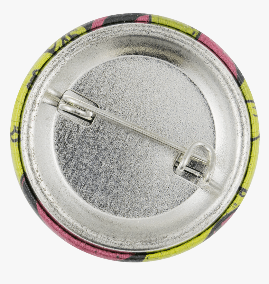 Pink And Black Stripes And Green Button Back Art Button - Circle, HD Png Download