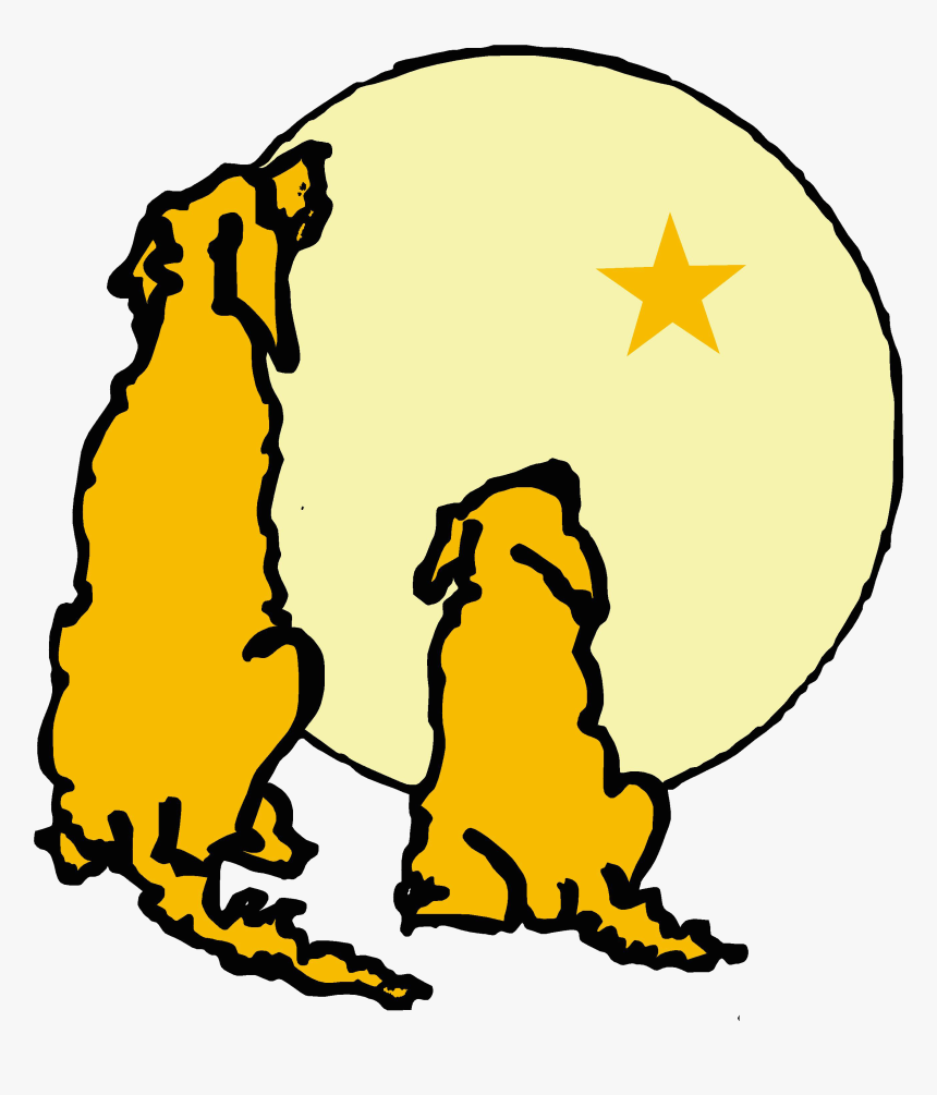 Come To Heal Dog In Front Of Big Yellow Moon Logo, HD Png Download