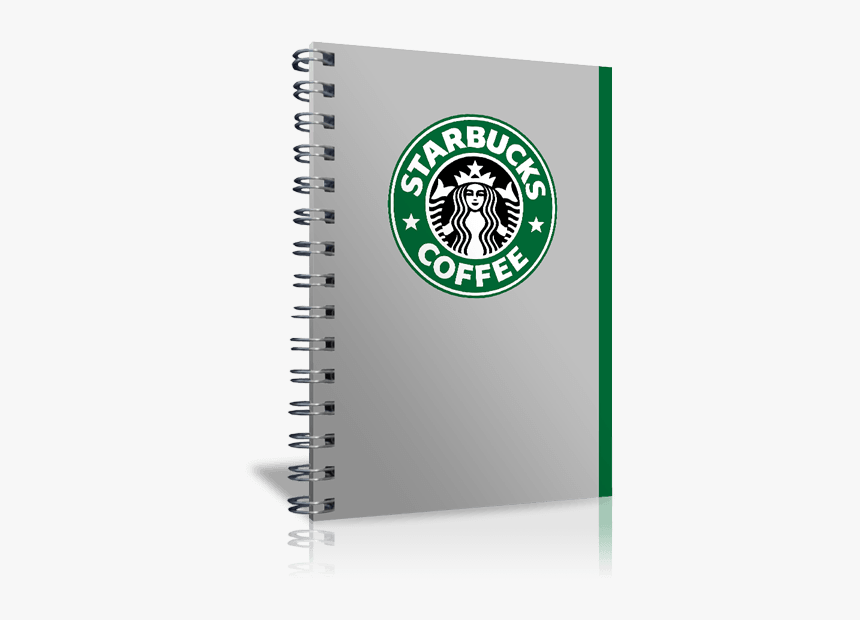 5” X 7” Custom Spiral Notebooks - Clipart Starbucks Coffee Cup, HD Png Download