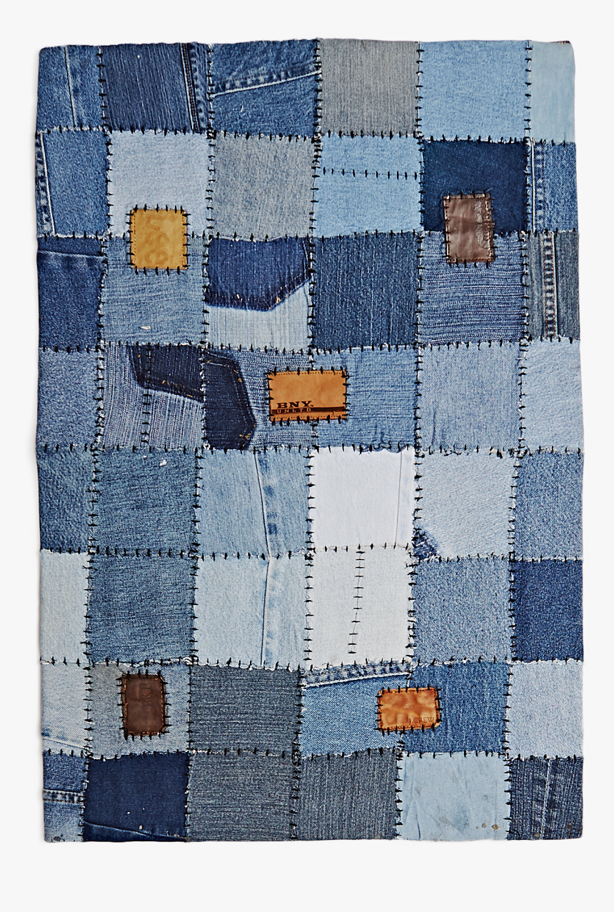 India Flag Denim Patchwork Rug - Patchwork Rug, HD Png Download
