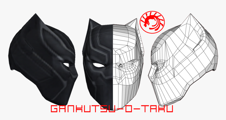Batman Mask Template Pepakura - Mask Pepakura Cat, HD Png Download
