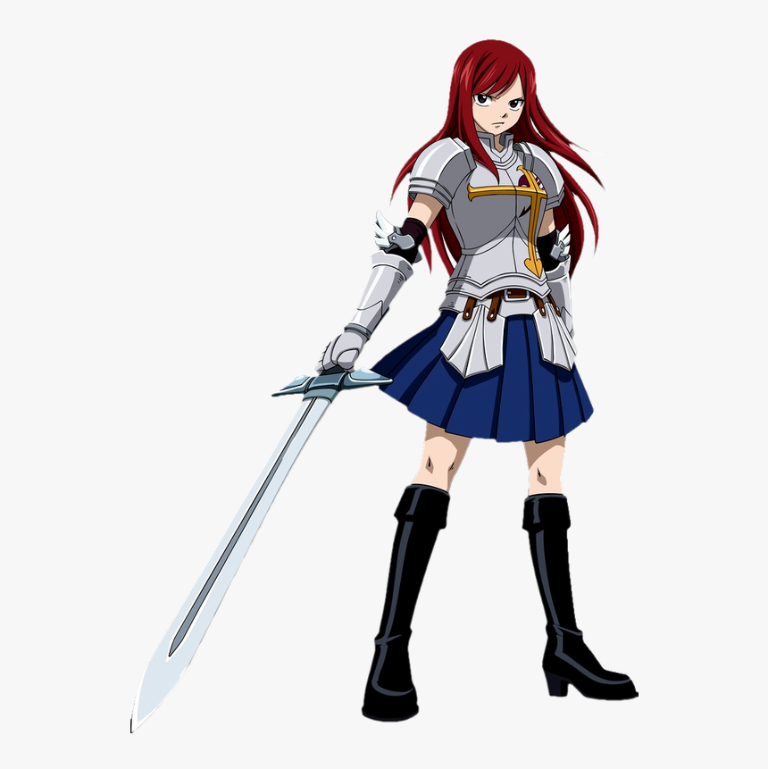 Erza Fairy Tail Anime, HD Png Download