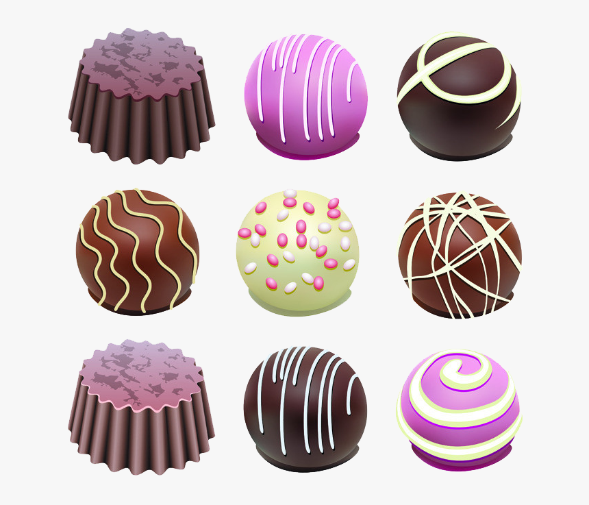 Chocolate Bonbon Clip Art - Cake Ball Clip Art, HD Png Download