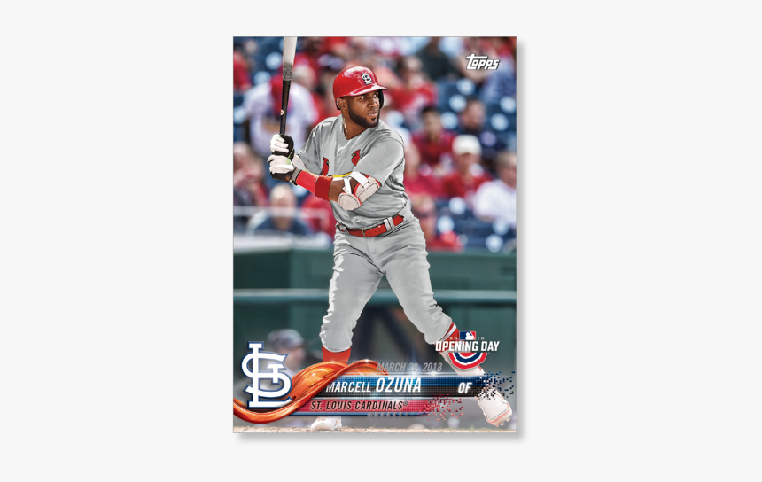 Marcell Ozuna 2018 Topps Opening Day Baseball Base - Baseball Player, HD Png Download