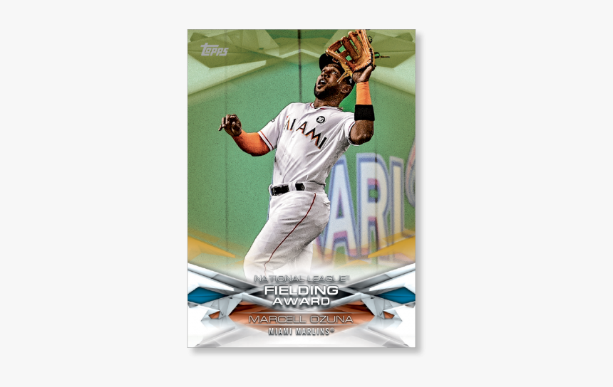 2018 Topps Series 1 Baseball Marcell Ozuna Mlb Awards - Baseball Player, HD Png Download