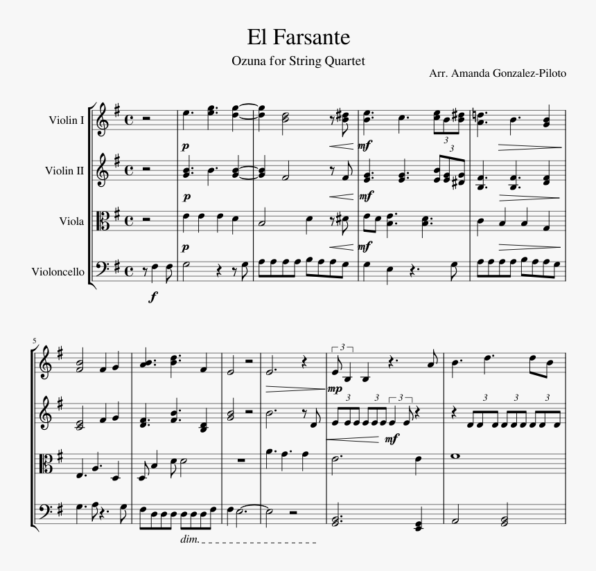 Skyfall String Quartet Sheet Music, HD Png Download