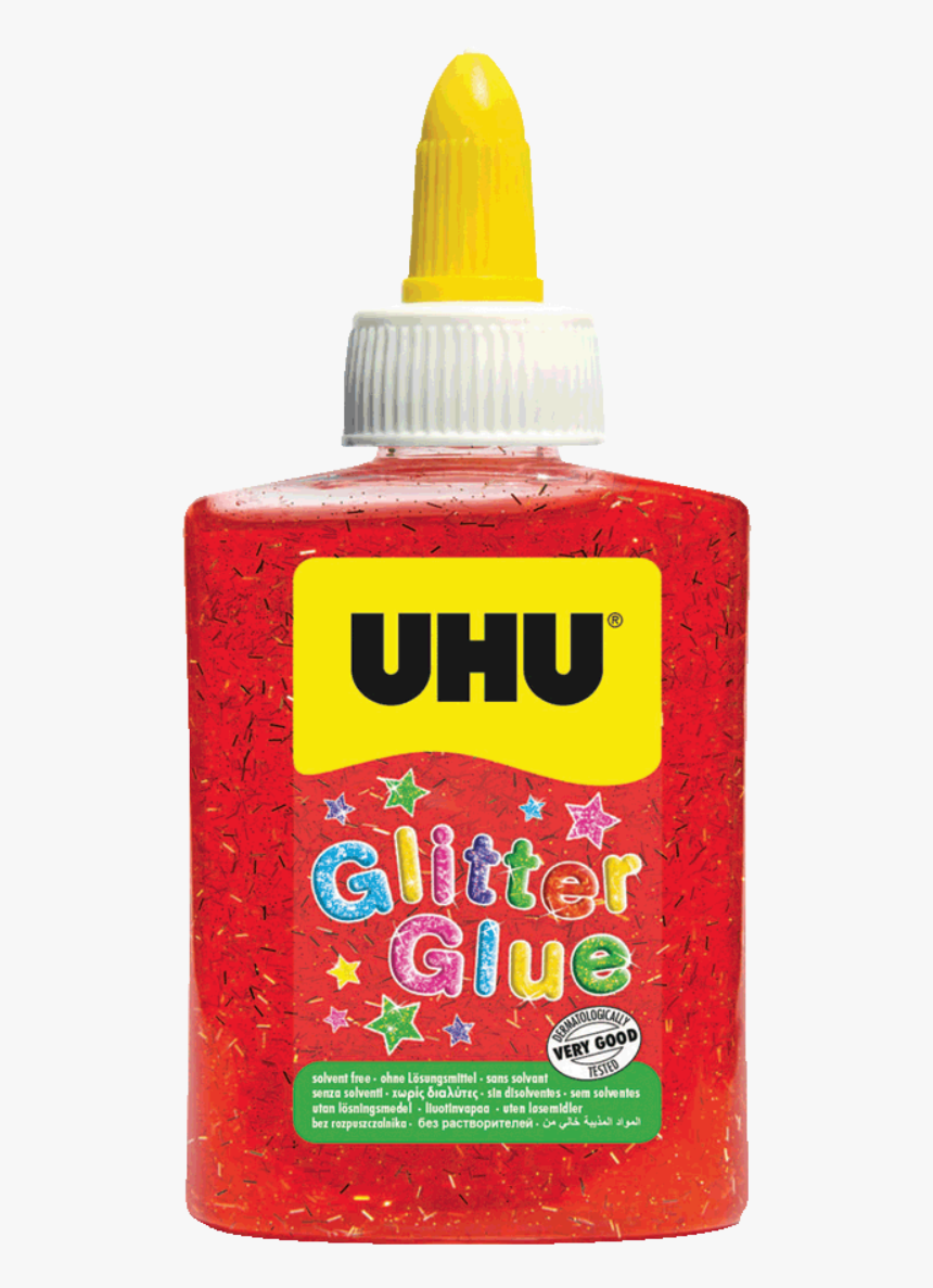 Colored Adhesive With Glitter Particles - Plastic Bottle, HD Png Download