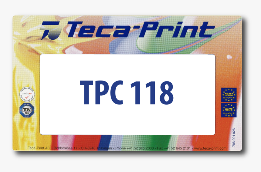 Ink I- Tpc 118 - Teca Print Tpc 180, HD Png Download