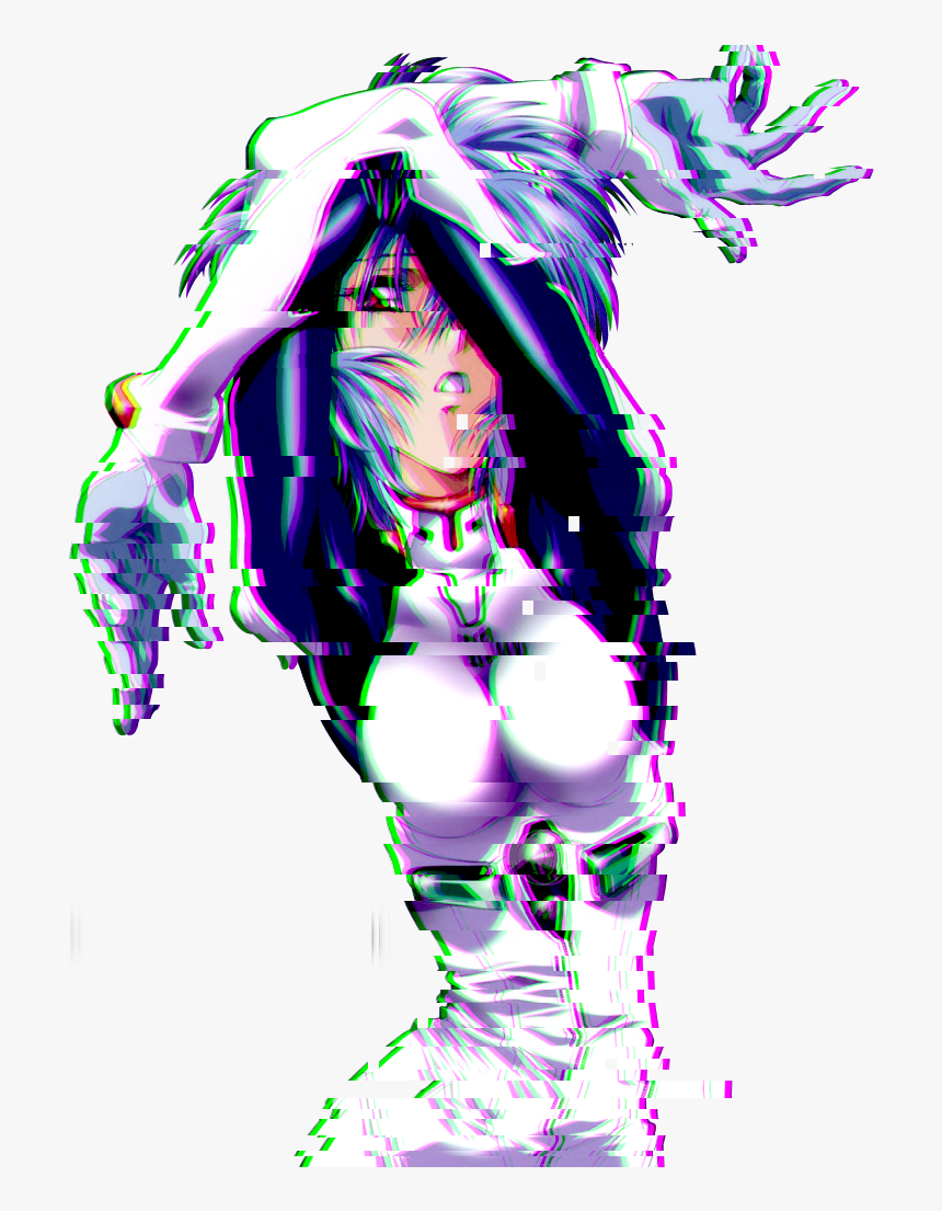 Glitch Transparent Anime Character - Glitch Anime Png, Png Download