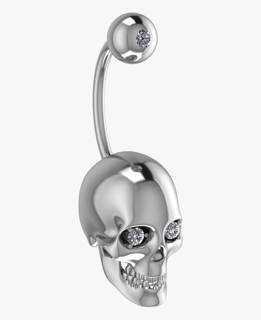 Body Piercing Png - Skull, Transparent Png