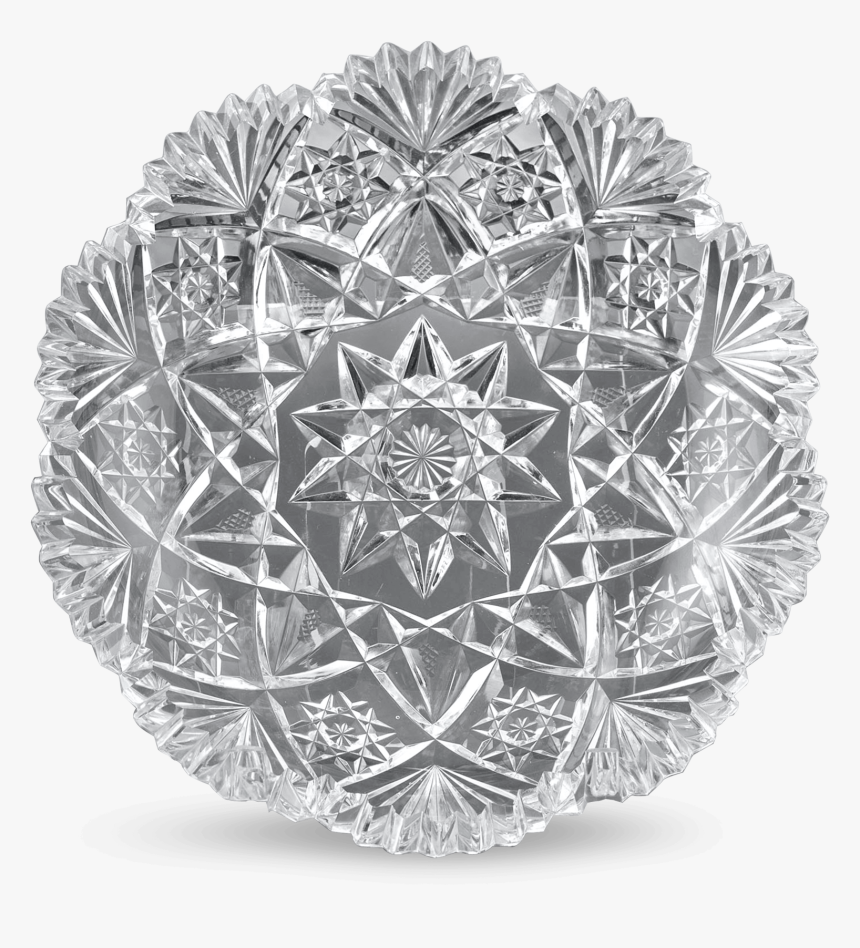 American Brilliant Cut Glass Ice Cream Dish - Circle, HD Png Download