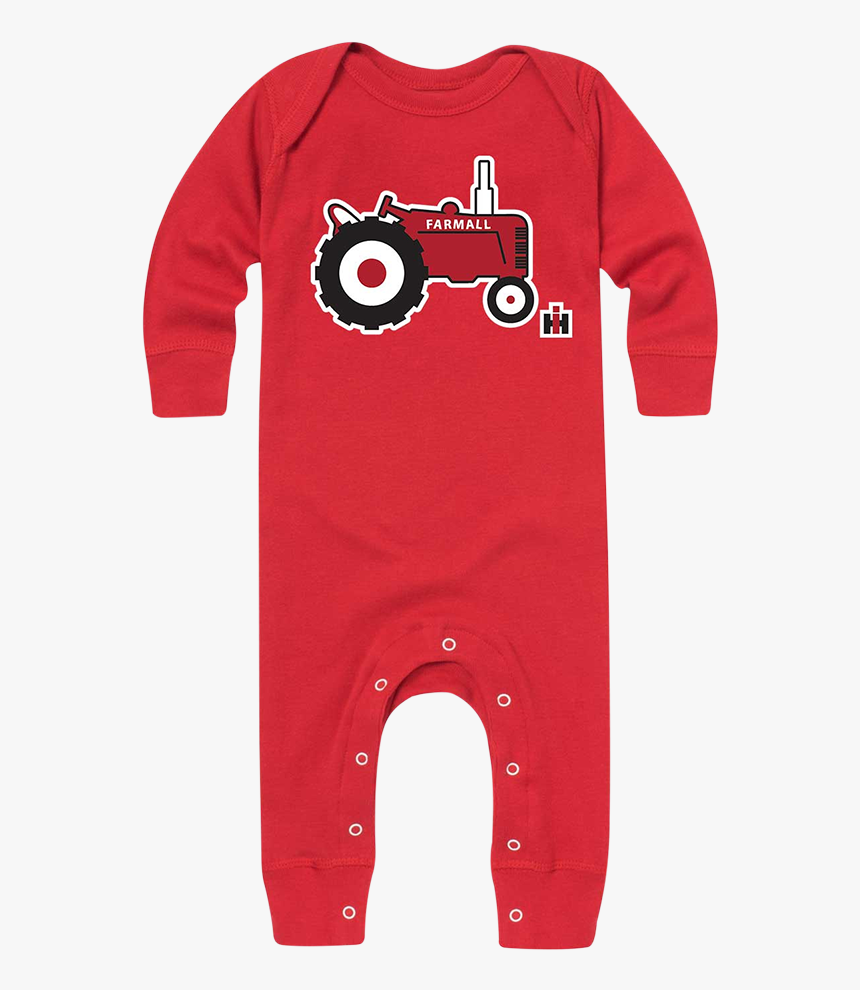 Ih Little Tractor Infant Long Onesie Farmall Onesie, - Active Shirt, HD Png Download