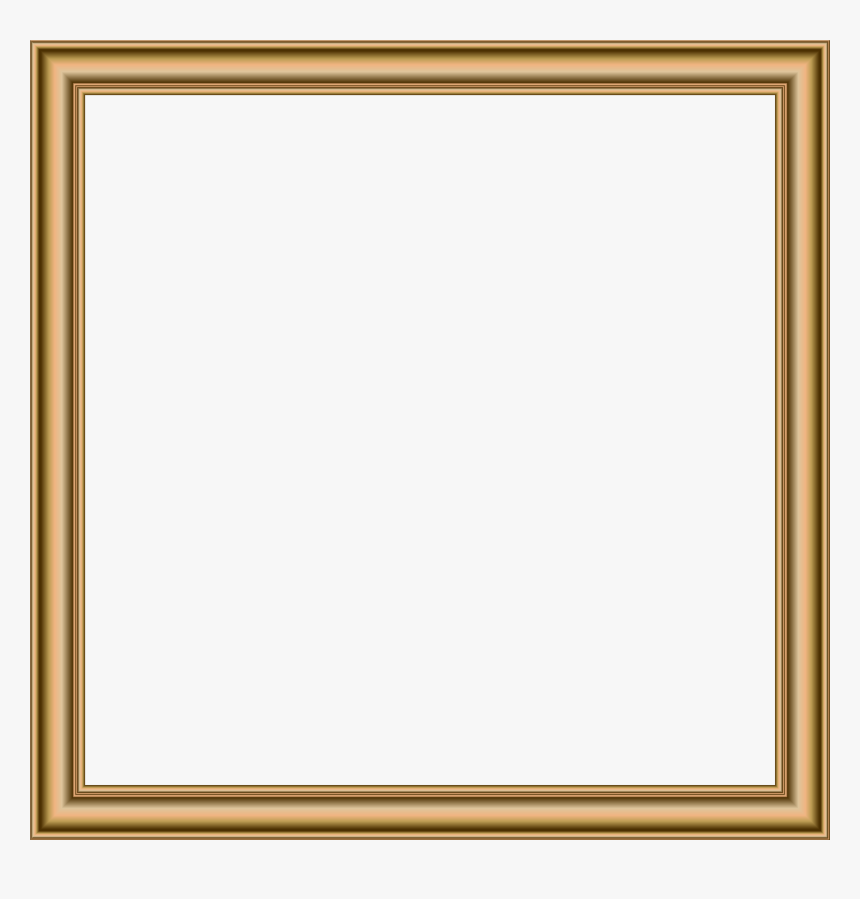 Picture Frame Square Text Area Pattern - Gold Rectangular Frame, HD Png Download