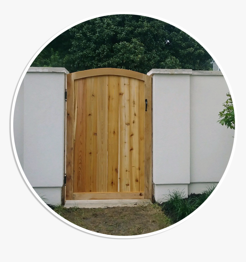 Custom Residential Wood Fence By Hurricane Fence , - Gate, HD Png Download