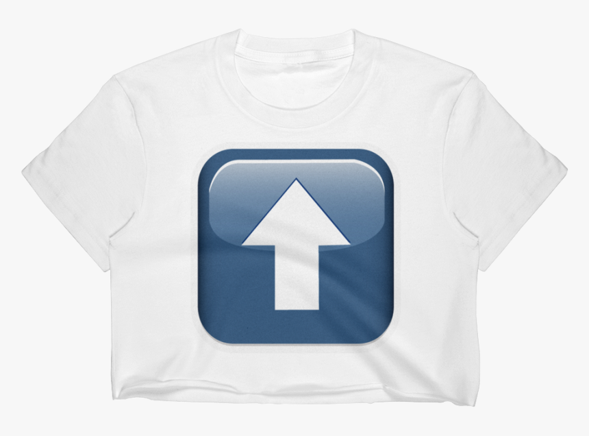 Emoji Crop Top T-shirt - Traffic Sign, HD Png Download