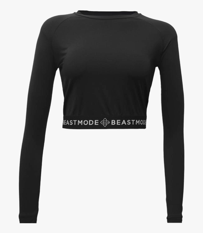 Black Cropped Long Sleeve, HD Png Download