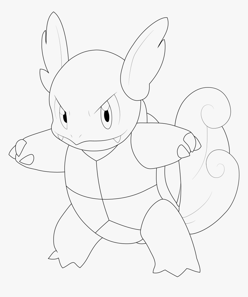 Wartortle Lineart, HD Png Download