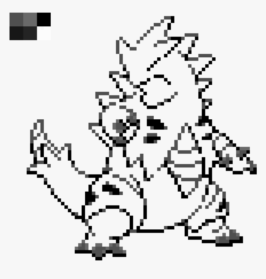 Pokemon Tyranitar Unfinished - Pokémon Tyranitar Pixel Art, HD Png Download