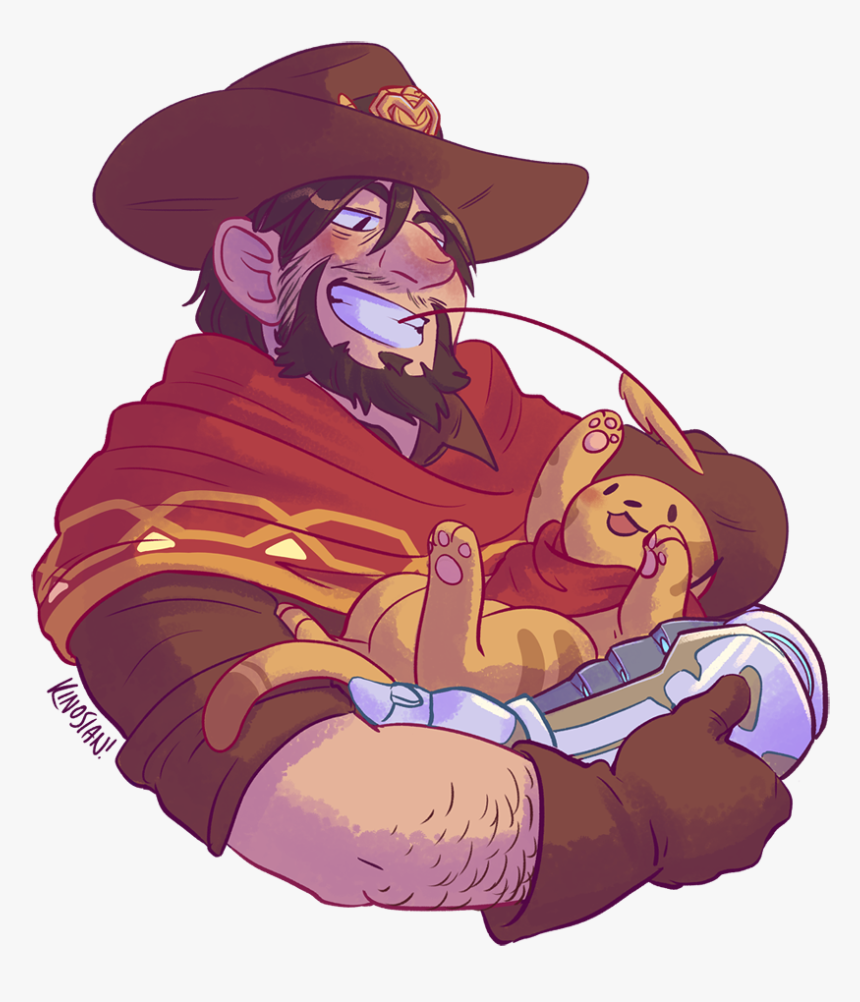 Overwatch Cartoon Fictional Character Vertebrate Male - Overwatch Mccree Nsfw Fanart, HD Png Download