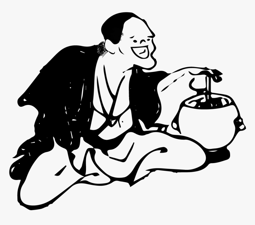 Free Ukiyo-e Illustration Of Laughing Man - Illustration, HD Png Download