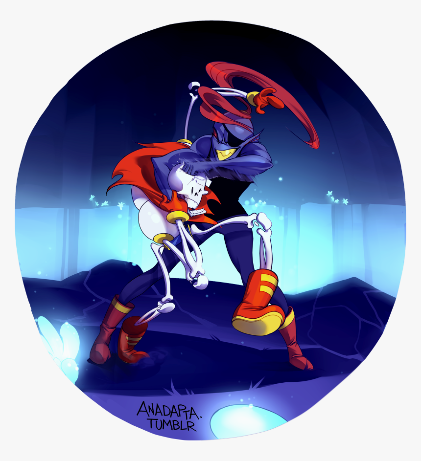 Undyne And Papyrus Drawn By Anadapta - Undertale Undyne X Papyrus Sprite, HD Png Download