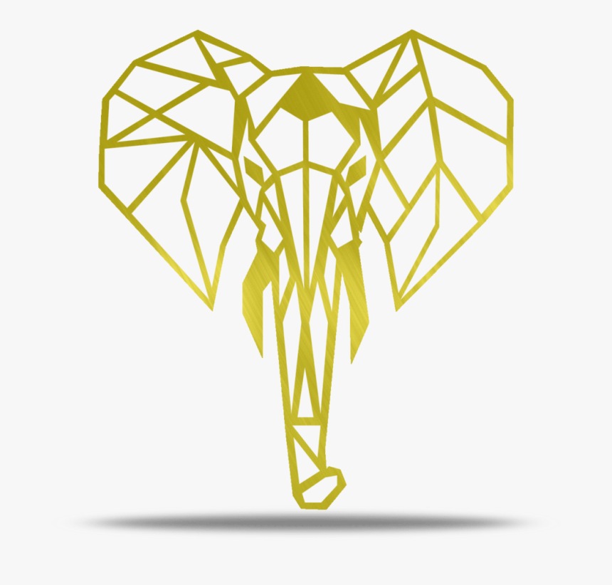 Geometric Elephant Metal Wall Art - Metal Art Elephant, HD Png Download