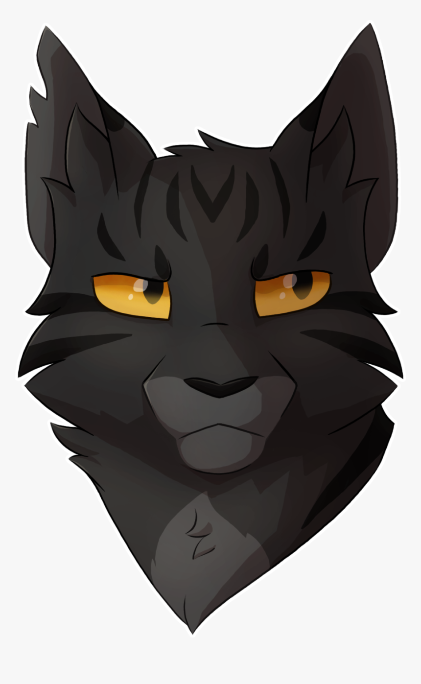 Whiskers Black Cat Feather T-shirt - Warriors Cats Darkstripe, HD Png Download