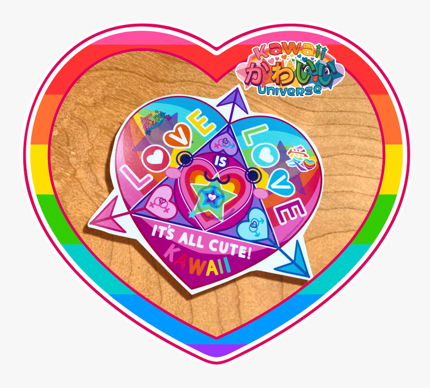 Kawaii Universe Cute Love Is Love Iac Sticker Pic 01 - Circle, HD Png Download