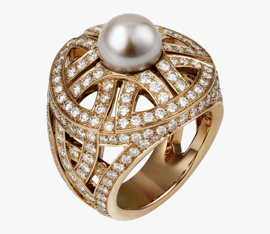 Gold Ring With Pearl Png Clipart - Jewelry Gold Ring Png, Transparent Png