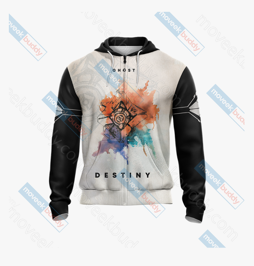 Ghost New Look Unisex Zip Up Hoodie Jacket - Long-sleeved T-shirt, HD Png Download