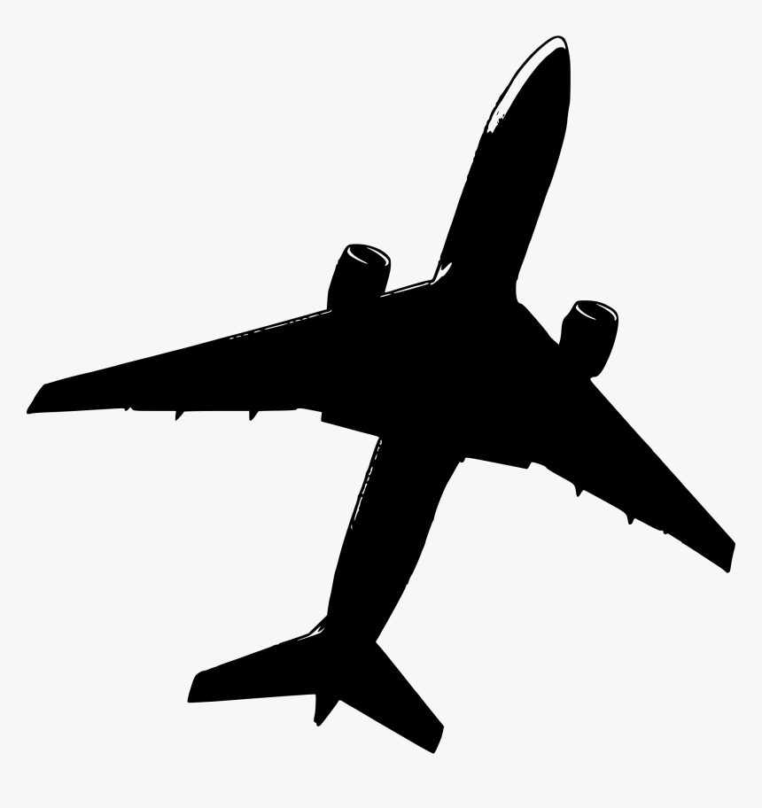 Transparent Airplane Banner Clipart - Airplane Stencil Png, Png Download