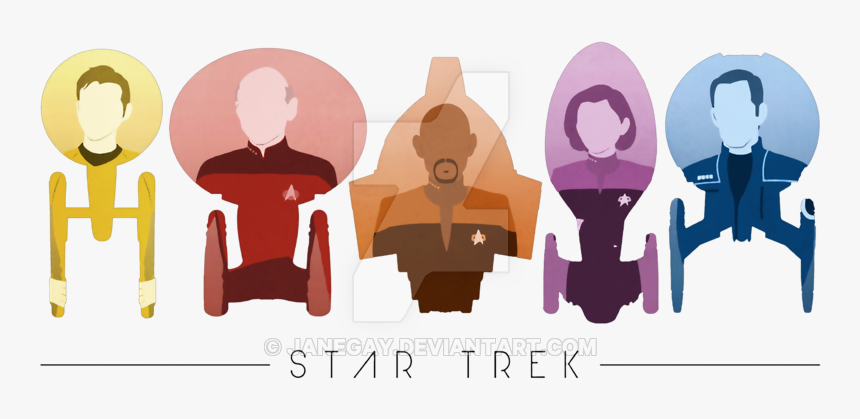 Star Trek Vector Royalty Free Stock - Star Trek Captains Art, HD Png Download
