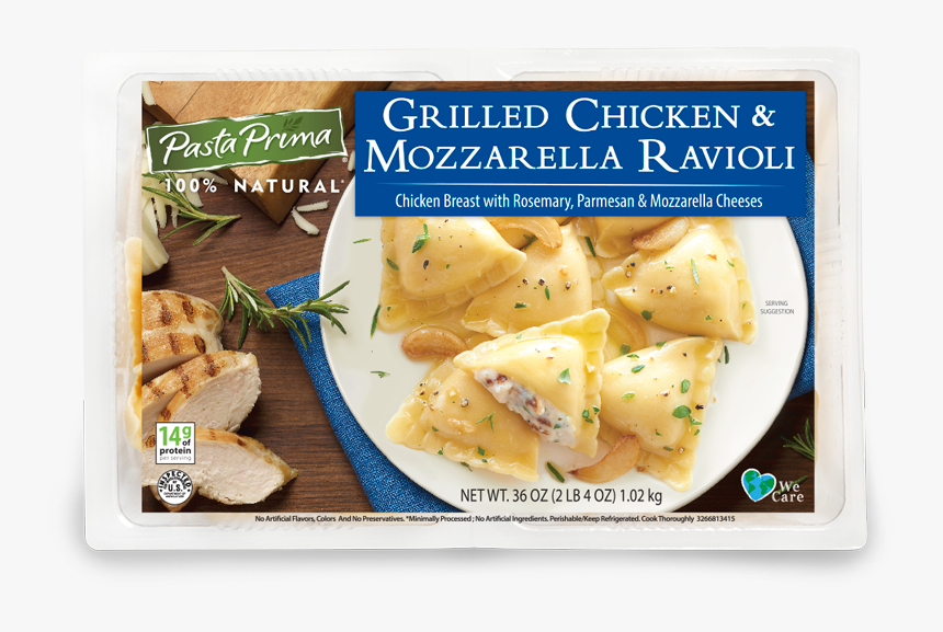 Grilled Chicken & Mozzarella Ravioli - Dish, HD Png Download