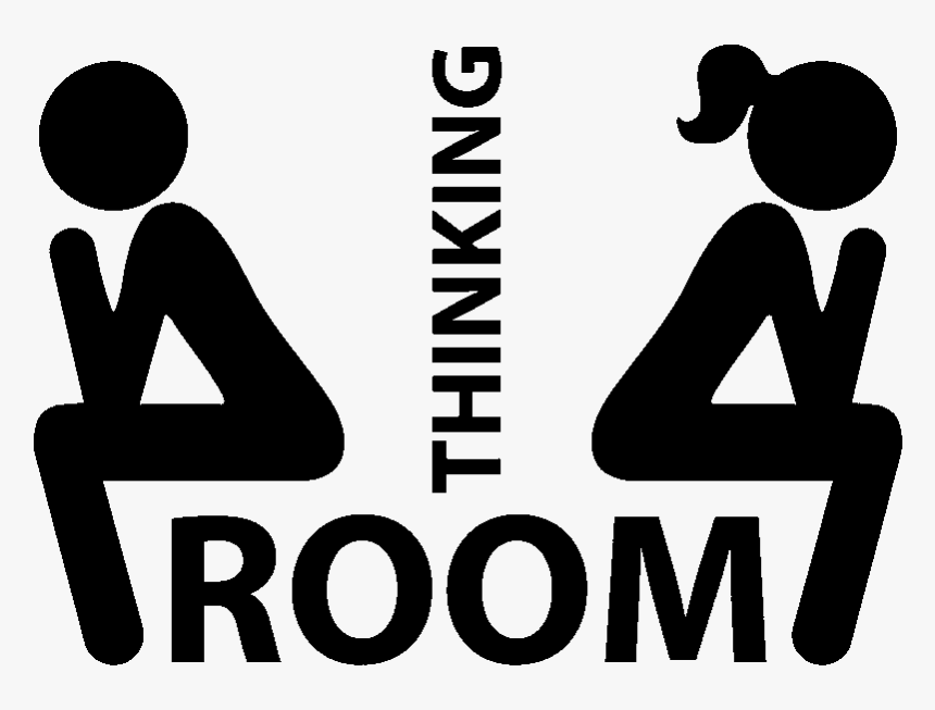 Thinking Room Toilet Stickers, HD Png Download