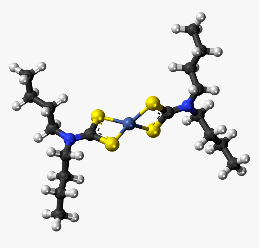 Nickel Dibutylcarbamodithioate Complex Ball - Chemistry Compound Model, HD Png Download