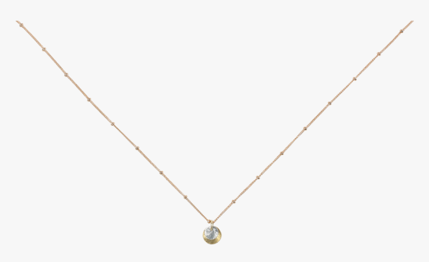 Xs/ S 2-tone Brushed Disc On Ball Chain Necklace - Necklace, HD Png Download