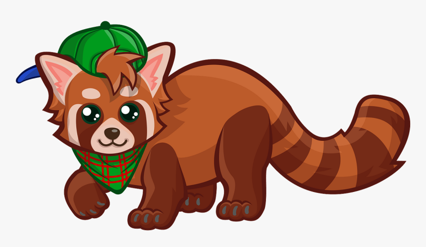 Cute Cartoon Red Panda, HD Png Download