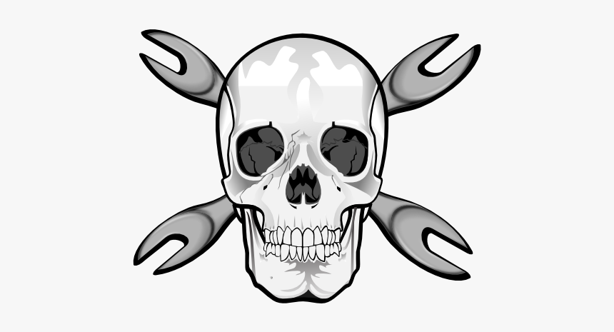 Skull And Crossed Wrench Transparent, HD Png Download