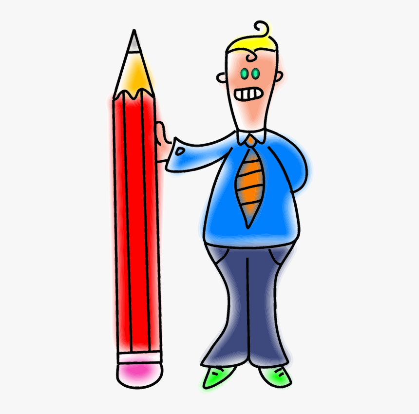 Man With Pencil Clipart, HD Png Download