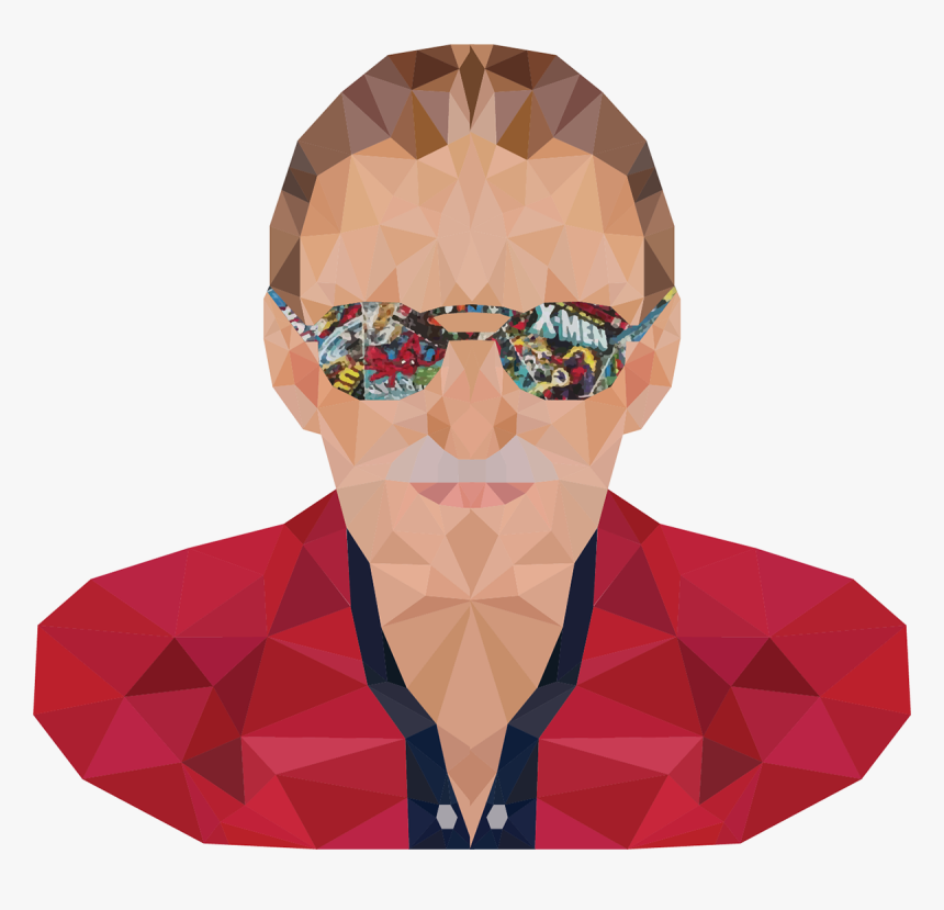 A Low Poly Illustration Of The Talented Stan Lee Concept - Illustration, HD Png Download