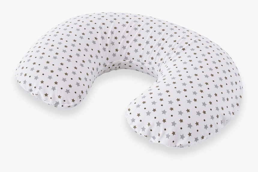 Nursing Pillow White With Grey Stars, HD Png Download