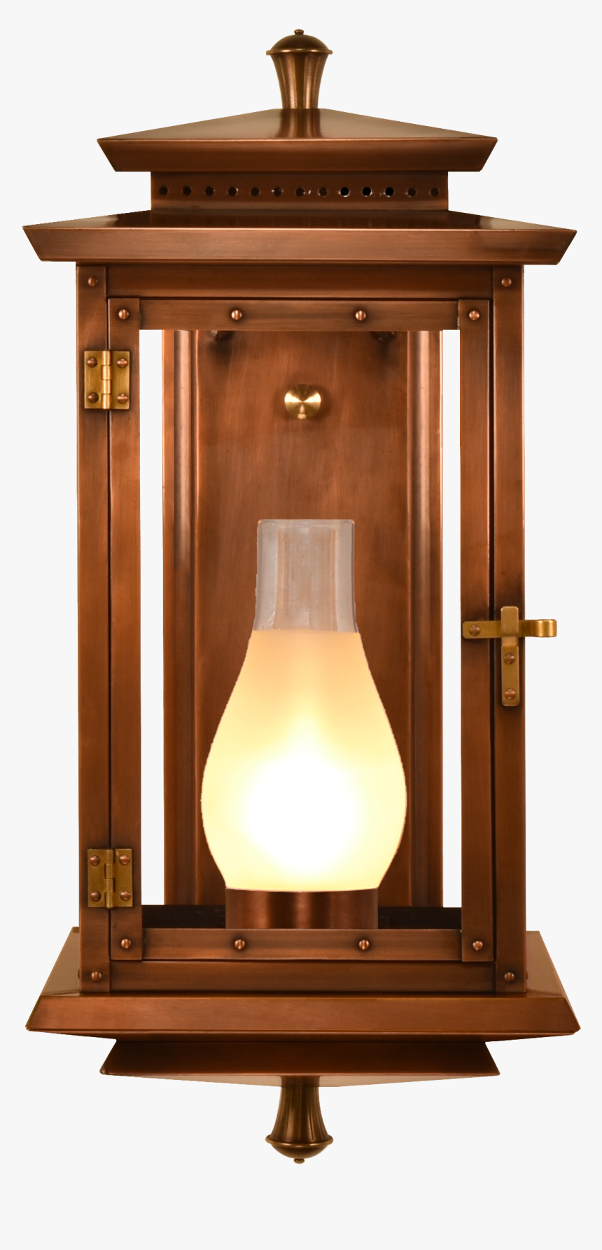 Post Light Lighting Copper House Garage Winning Hanging - Lantern, HD Png Download